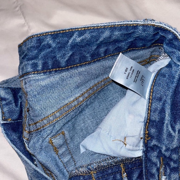 Brandy Melville Women's Blue and Silver Jeans - Picture 2 of 4